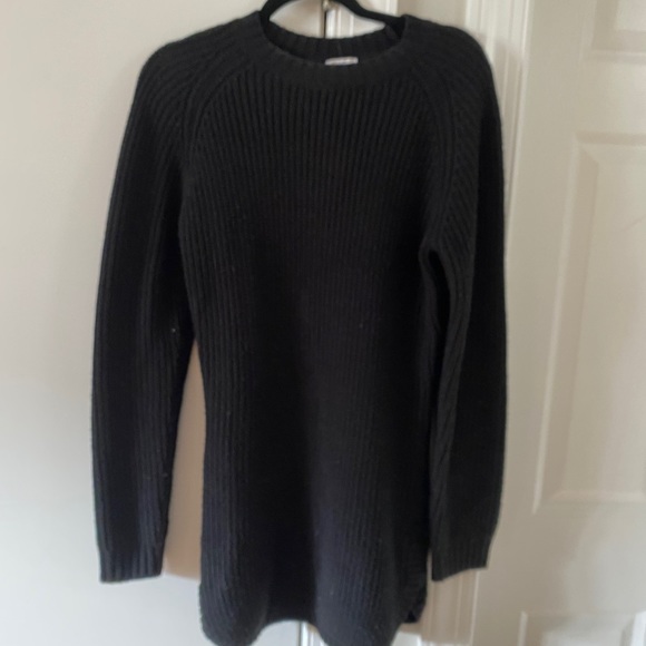 Tobi Long Sleeve Black Sweater Dress - Picture 3 of 6